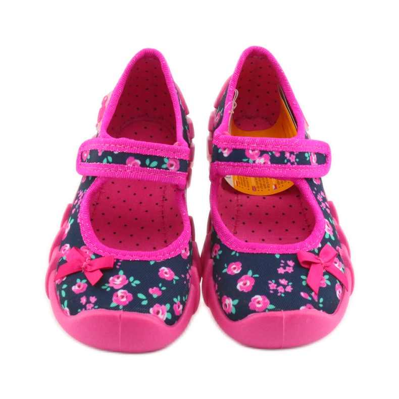 Chaussons fille Befado 109p181 rose bleu marine 3