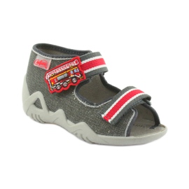 Chaussons garçon Napa Befado 250P089 gris rouge 1