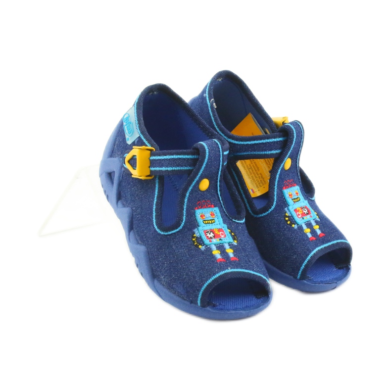 Chaussons garçon Befado 217P103 bleu marine 4