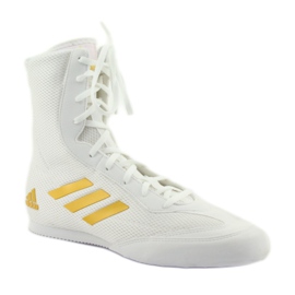 Chaussures de boxe Adidas Box Hog Plus blanche 1 Chaussures de boxe Adidas Box Hog Plus blanche 1
