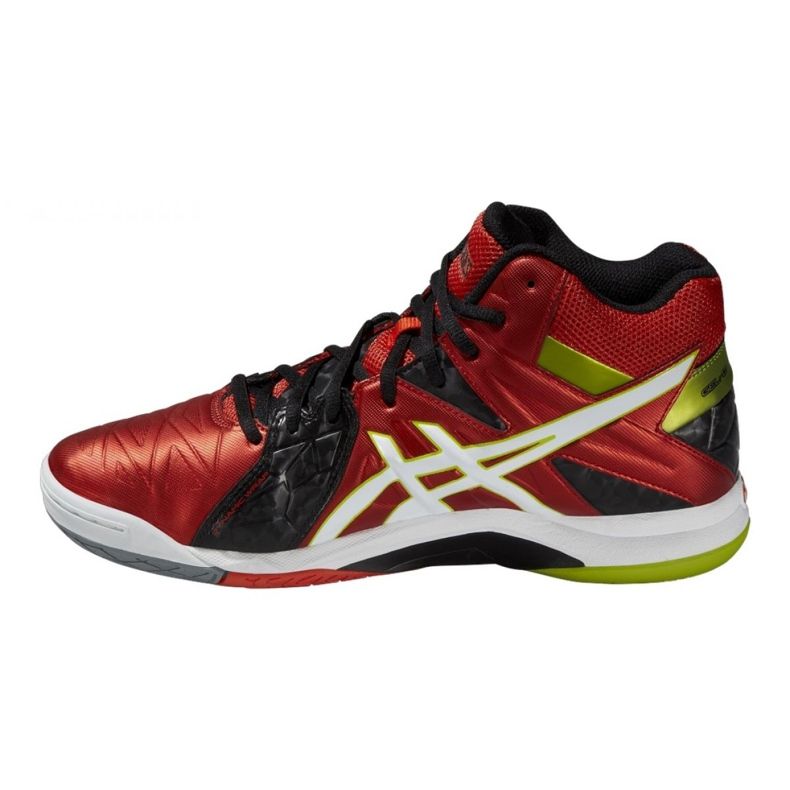 Chaussures de volley-ball Asics Gel-Cyber ​​​​Sensei 6 Mt M B503Y-2101 multicolore rouge 1