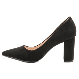 Diamantique Escarpins en daim noir le noir 6