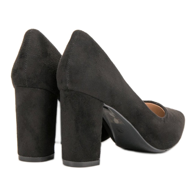 Diamantique Escarpins en daim noir le noir 1