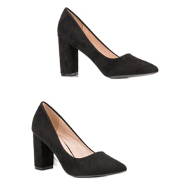 Diamantique Escarpins en daim noir 2