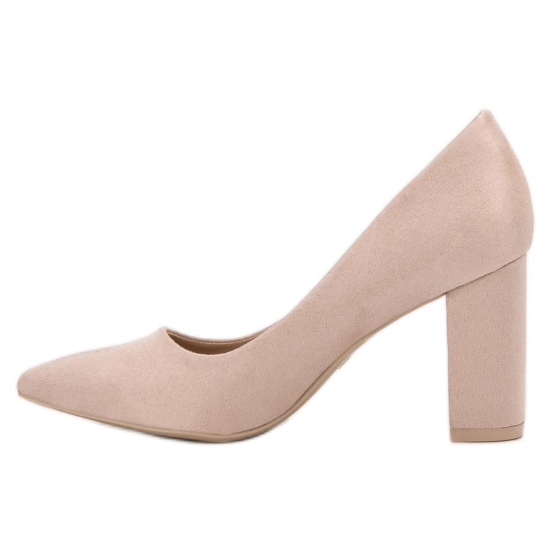 Diamantique Escarpins en daim beige 1