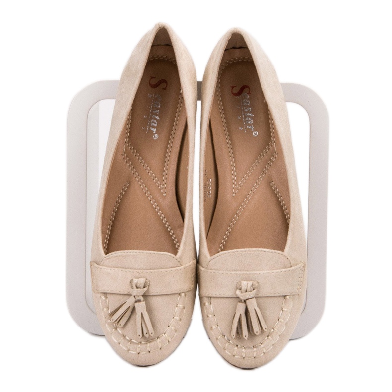 Seastar Ballerines À Franges beige 2