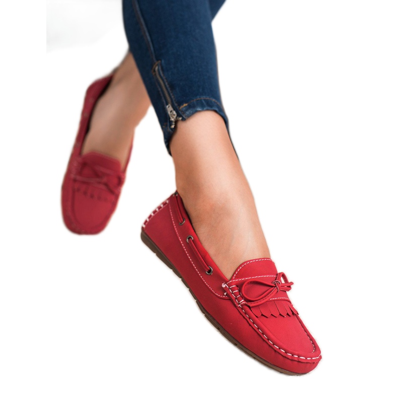 SHELOVET Mocassins Avec Un Noeud rouge 2