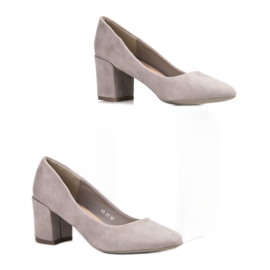 Small Swan Escarpins en daim gris 2