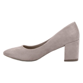 Small Swan Escarpins en daim gris 6