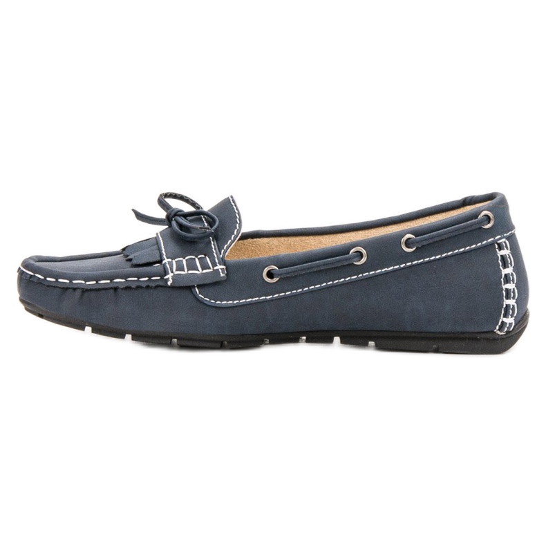 SHELOVET Mocassins Avec Un Noeud bleu 1