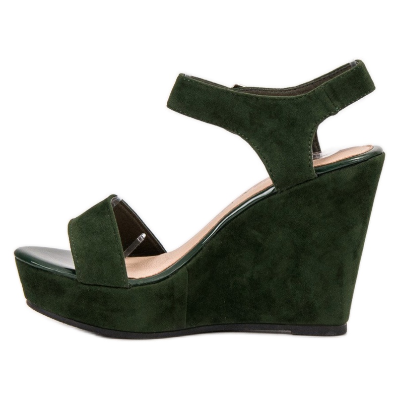 Vinceza Sandales en daim vert 1
