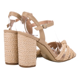 Sandales VICES tressées brun 1