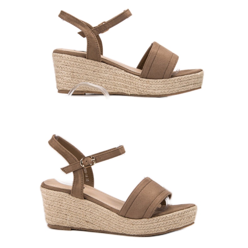 Vices Sandales sur la plate-forme brun 1