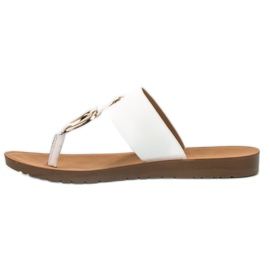 Tongs élégantes VINCEZA blanc 1