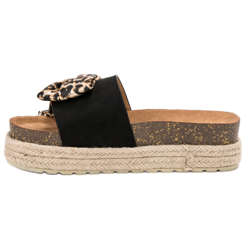 Vices Pantoufles à la mode à imprimé animal le noir 1