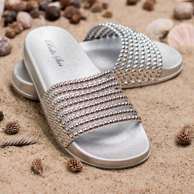 Bello Star Pantoufles en caoutchouc pour femmes gris 2