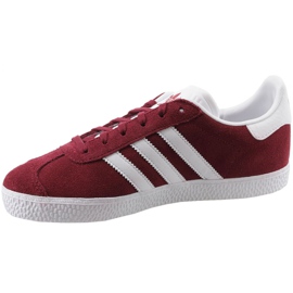 Adidas Gazelle Jr CQ2874 rouge chaussures blanc 1