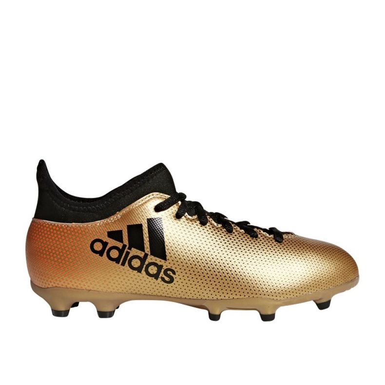 Adidas X 17.3 Fg Jr CP8990 chaussures de football or blanc d'or 1