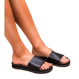 Clowse Pantoufles noires pour femmes le noir 1 Clowse Pantoufles noires pour femmes le noir 1