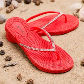 Seastar Tongs Avec Cubic Zirconia rouge 2