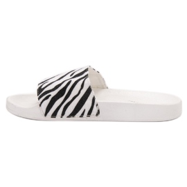 SHELOVET Pantoufles de sport en daim blanche le noir 1