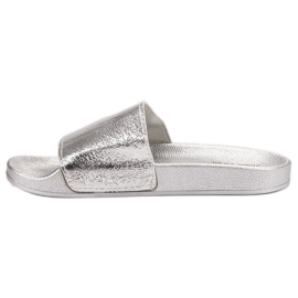 Small Swan Pantoufles décontractées pour femmes gris 1