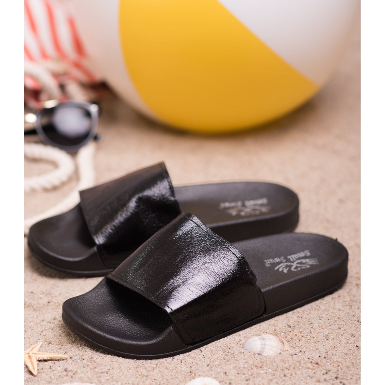 Small Swan Pantoufles décontractées pour femmes le noir 2