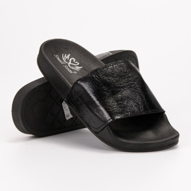Small Swan Pantoufles décontractées pour femmes le noir 1