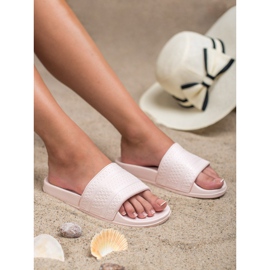 Vices Pantoufles confortables en mousse rose 1