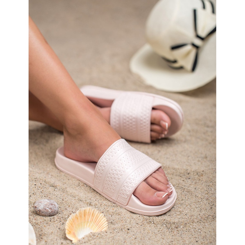 Vices Pantoufles confortables en mousse rose 2