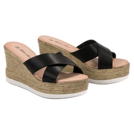 Bello Star Sandales compensées noir 1