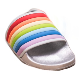 Sweet Shoes Tongs en caoutchouc colorées gris multicolore 5