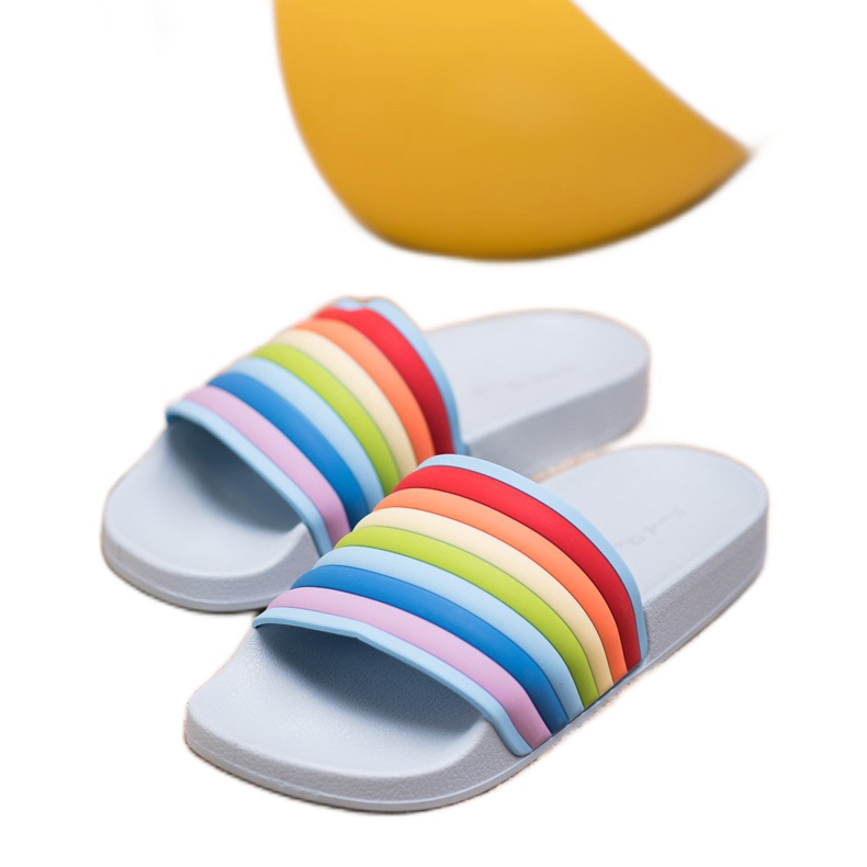 Sweet Shoes Tongs en caoutchouc colorées bleu multicolore 2