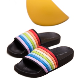 Sweet Shoes Tongs en caoutchouc colorées le noir multicolore 5