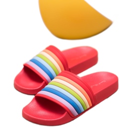 Sweet Shoes Tongs en caoutchouc colorées rouge multicolore 5
