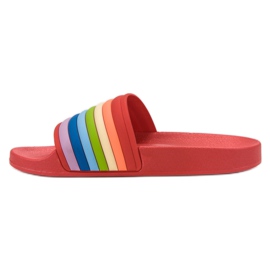 Sweet Shoes Tongs en caoutchouc colorées rouge multicolore 4