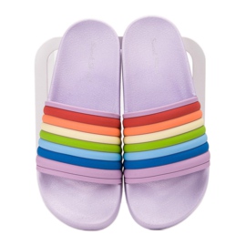 Sweet Shoes Tongs en caoutchouc colorées violet multicolore 4