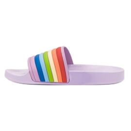 Sweet Shoes Tongs en caoutchouc colorées violet multicolore 5