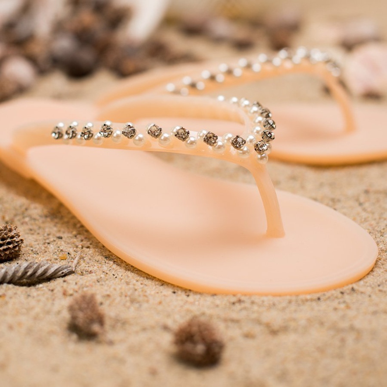 Tongs avec décorations VICES beige 1