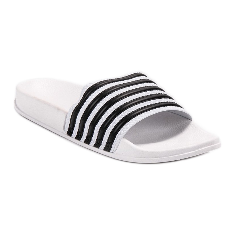 SHELOVET Pantoufles Sportives Rayées blanc 1