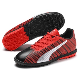 Chaussures de foot Puma One 5.4 Tt Jr 105662 01 multicolore rouge 2
