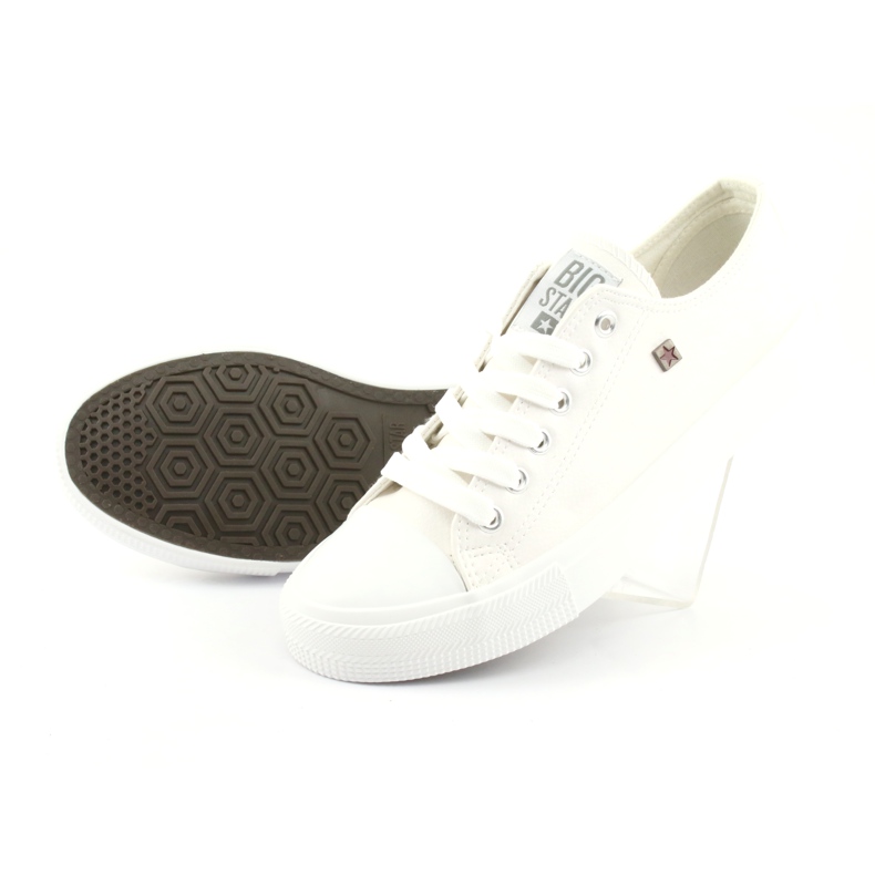 Baskets à lacets Big star 274869 blanc 5