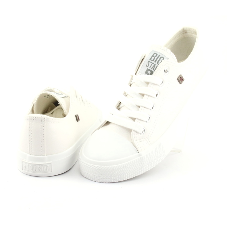 Baskets à lacets Big star 274869 blanc 4