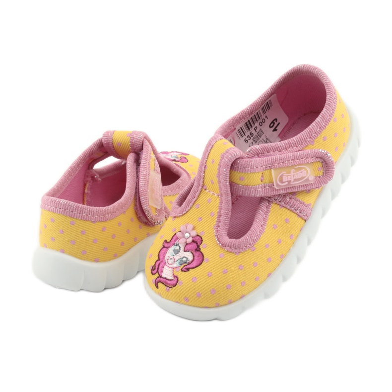 Chaussures enfant Befado 535P001 rose jaune 4