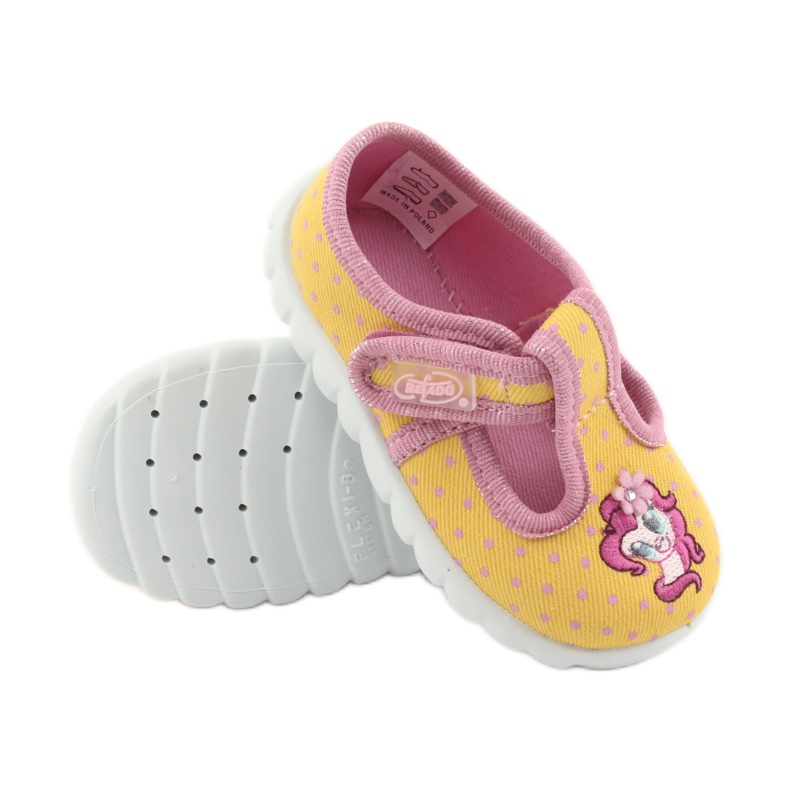 Chaussures enfant Befado 535P001 rose jaune 3