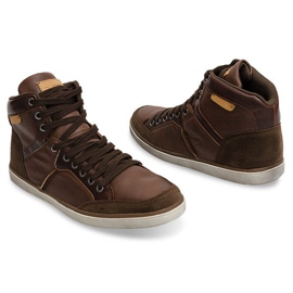 Baskets montantes XF117 camel brun 1