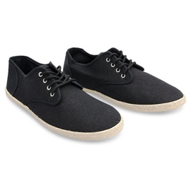 Baskets Espadrilles Semelle De Paille 8740 Noir le noir 3