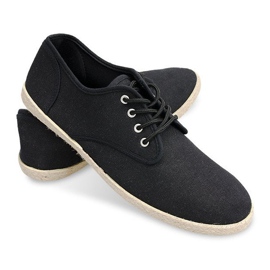 Baskets Espadrilles Semelle De Paille 8740 Noir le noir 2