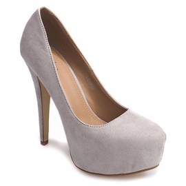 Talons en daim sur la plate-forme grise LE107A 2