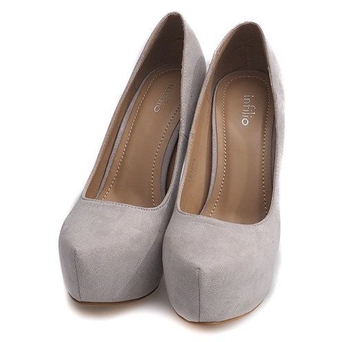 Talons en daim sur la plate-forme grise LE107A 1
